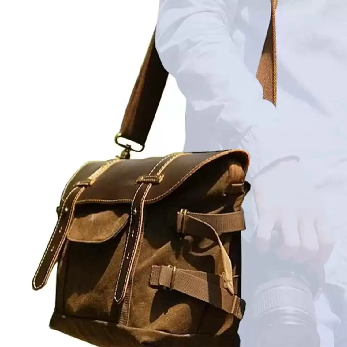 کیف نشنال National Geographic رنگ قهوه ای