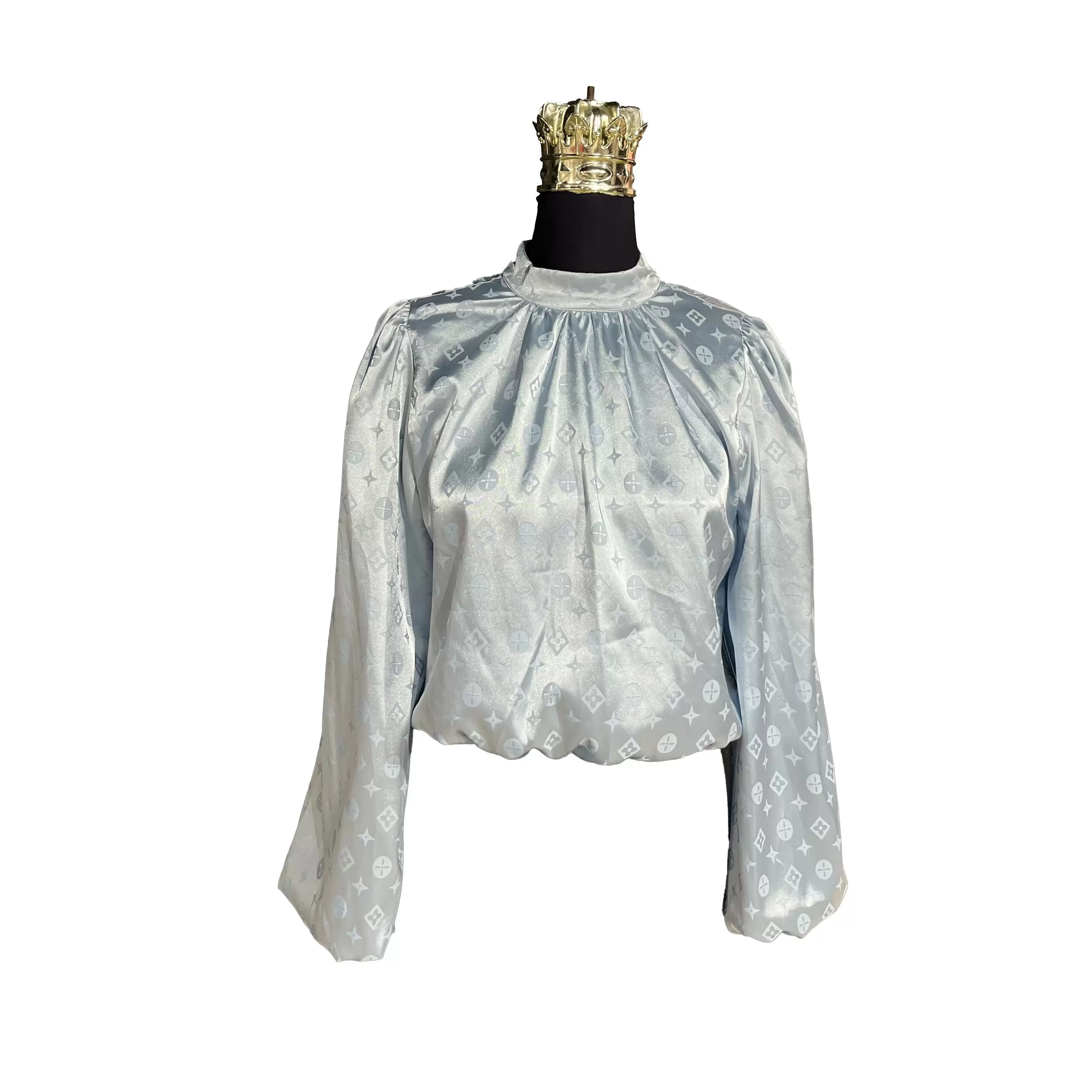 بلوز ساتن پتدار