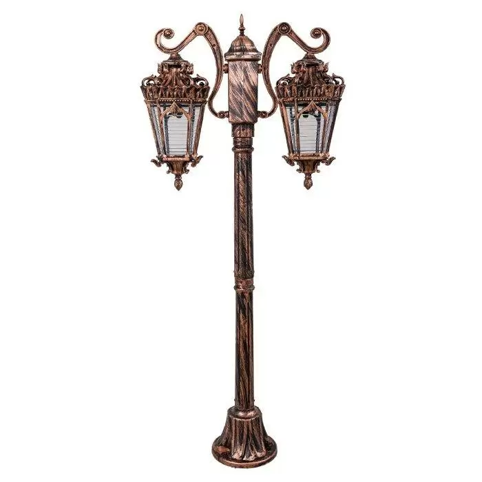 چراغ حیاطی پارکی پلاستیکی دوشاخه آرمیتا( پلی کربنات اصلی 3 سال ضمانت )