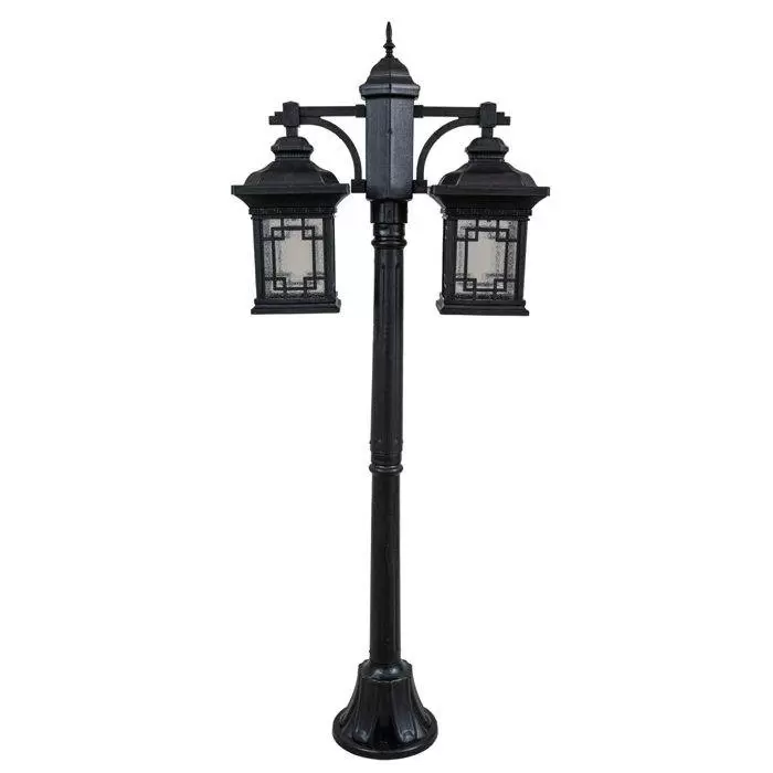 چراغ حیاطی پارکی پلاستیکی دوشاخه ورساچ( پلی کربنات اصلی 3 سال ضمانت )