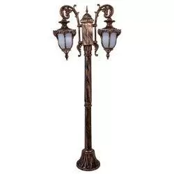 چراغ حیاطی پارکی پلاستیکی دوشاخه صدف( پلی کربنات اصلی 3 سال ضمانت )