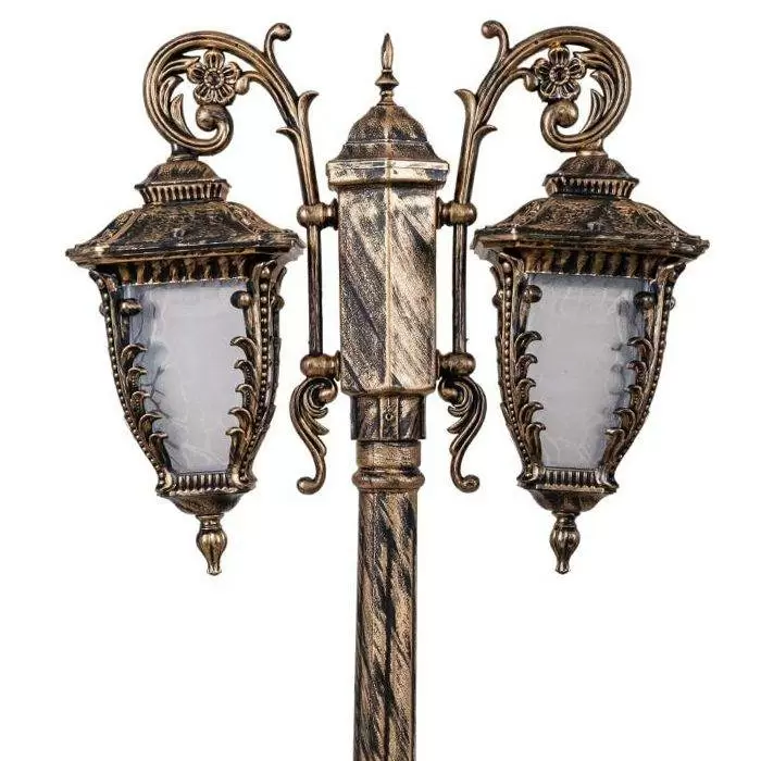 چراغ حیاطی کلاسیک پلاستیکی دوشاخه کارن( پلی کربنات اصلی 3 سال ضمانت )