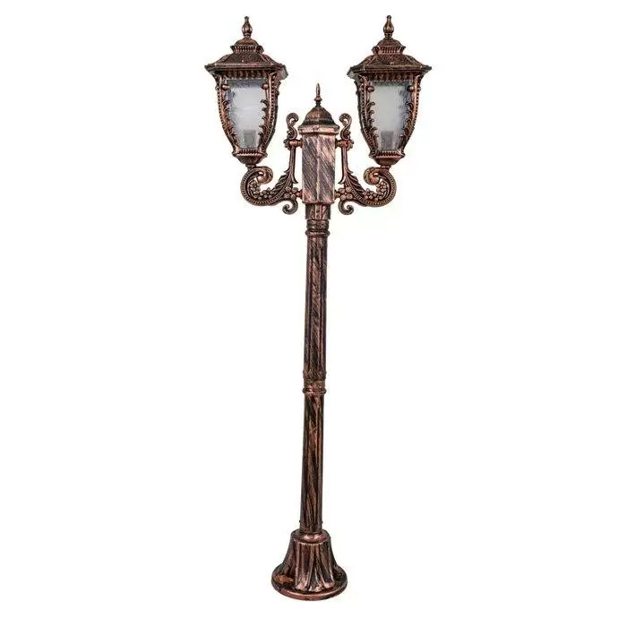 چراغ حیاطی کلاسیک پلاستیکی دوشاخه کارن( پلی کربنات اصلی 3 سال ضمانت )