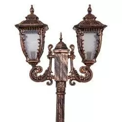 چراغ حیاطی کلاسیک پلاستیکی دوشاخه کارن( پلی کربنات اصلی 3 سال ضمانت )