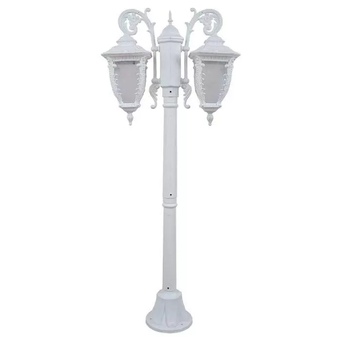 چراغ حیاطی کلاسیک پلاستیکی دوشاخه کارن( پلی کربنات اصلی 3 سال ضمانت )