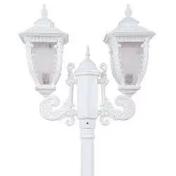 چراغ حیاطی کلاسیک پلاستیکی دوشاخه کارن( پلی کربنات اصلی 3 سال ضمانت )