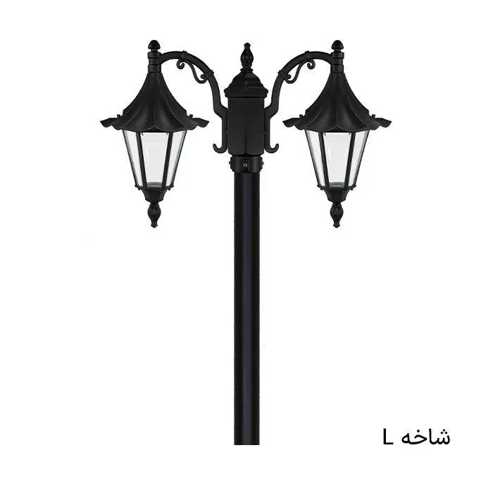 چراغ باغی دوشاخه رومی چتری