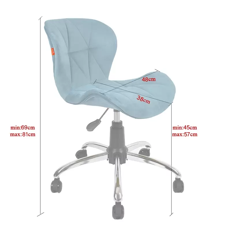 صندلی مطالعه چرخدار لارا پارچه ای برند هیدیکا مبلمان