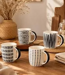 ماگ خط دار مشکی