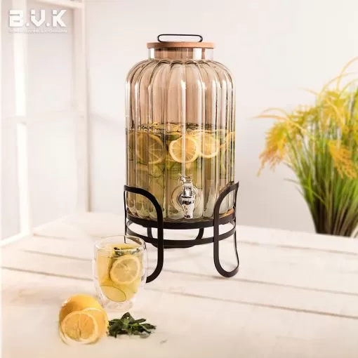 کلمن شیشه ای شامپاینی شیاردار بی وی کی کد 453703