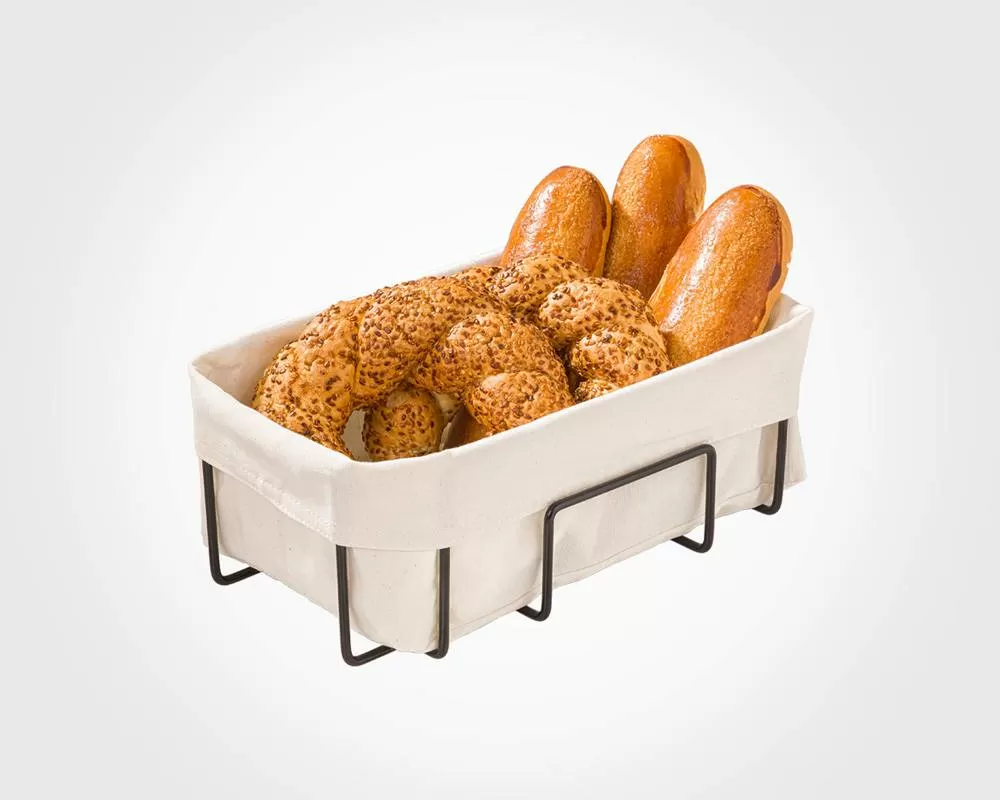 سبد نان مستطیل فلزی لیمون کد2463