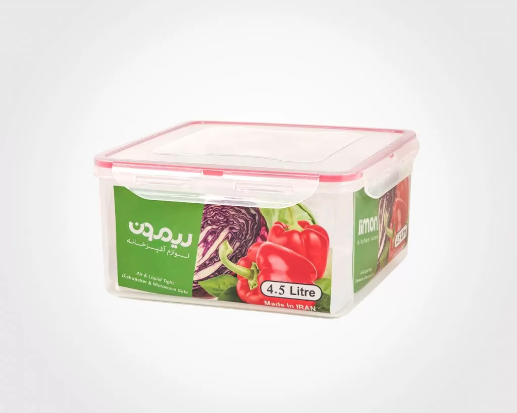ظرف فریزری مستطیلی 4/5 لیتر لیمون کد 824